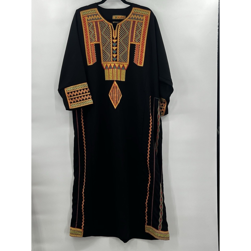 VTG AL-Karnak Embroidered Traditional Jordan Bedouin kaftan Caftan Dress Islam